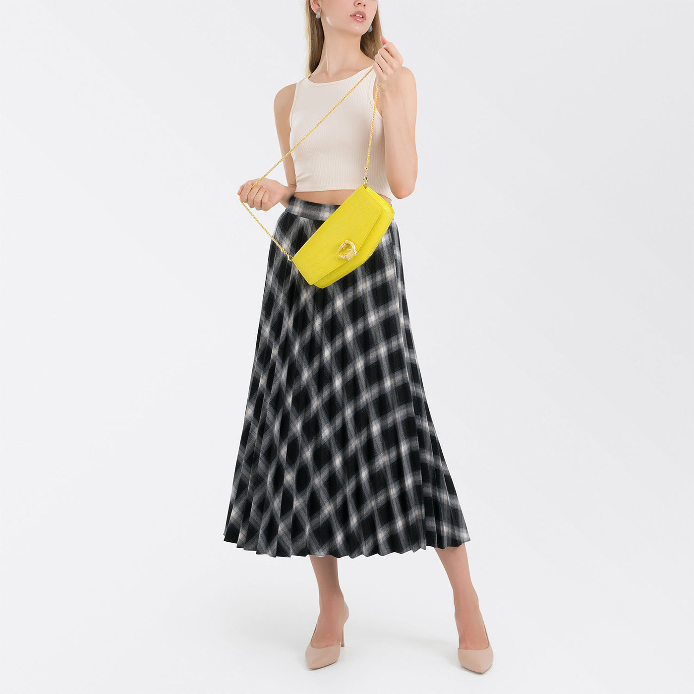 shell crescent フェザーカゴBag Hudson Colorblocked Convertible Crossbody